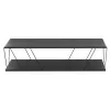 Coffee Table TARS C8927.20 Gray with Black Metal Rods 120x50x30cm.