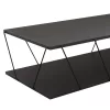 Coffee Table TARS C8927.20 Gray with Black Metal Rods 120x50x30cm.