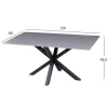 Coffee Table C9470.05 Grey Marble with Black Metal Base 120x60x45.5cm Coffee Table C9470.05 Grey Marble with Black Metal Base 120x60x45.5cm