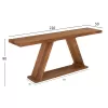 Console C9555 made of TEAK Wood in Natural color 220x50x90cm