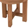 Βοηθητικό Τραπεζάκι - Σκαμπό C7943 Στρόγγυλο Ξύλο TEAK σε Φυσικό 45,5x40x45Υεκ.