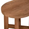 Βοηθητικό Τραπεζάκι - Σκαμπό C7943 Στρόγγυλο Ξύλο TEAK σε Φυσικό 45,5x40x45Υεκ.
