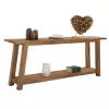 Κονσόλα C9554 με Ράφι απο Ανακυκλωμένο Ξύλο TEAK 240x45x91Υεκ.