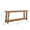 Console C9554 with Shelf Made of Recycled TEAK Wood 240x45x91cm
