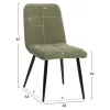 Chair SHELLY Teddy fabric Pistachio green color and Black Metal legs 48x64x87Hcm. Chair SHELLY Teddy fabric Pistachio green color and Black Metal legs 48x64x87Hcm.