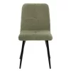 Chair SHELLY Teddy fabric Pistachio green color and Black Metal legs 48x64x87Hcm. Chair SHELLY Teddy fabric Pistachio green color and Black Metal legs 48x64x87Hcm.
