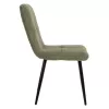 Chair SHELLY Teddy fabric Pistachio green color and Black Metal legs 48x64x87Hcm. Chair SHELLY Teddy fabric Pistachio green color and Black Metal legs 48x64x87Hcm.