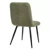 Chair SHELLY Teddy fabric Pistachio green color and Black Metal legs 48x64x87Hcm. Chair SHELLY Teddy fabric Pistachio green color and Black Metal legs 48x64x87Hcm.