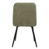 Chair SHELLY Teddy fabric Pistachio green color and Black Metal legs 48x64x87Hcm. Chair SHELLY Teddy fabric Pistachio green color and Black Metal legs 48x64x87Hcm.