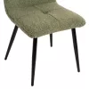 Chair SHELLY Teddy fabric Pistachio green color and Black Metal legs 48x64x87Hcm. Chair SHELLY Teddy fabric Pistachio green color and Black Metal legs 48x64x87Hcm.