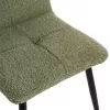 Chair SHELLY Teddy fabric Pistachio green color and Black Metal legs 48x64x87Hcm. Chair SHELLY Teddy fabric Pistachio green color and Black Metal legs 48x64x87Hcm.