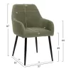 Armchair SHELLY Teddy fabric Pistachio green color and Black Metal legs 57x55x87Hcm. Armchair SHELLY Teddy fabric Pistachio green color and Black Metal legs 57x55x87Hcm.