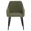 Armchair SHELLY Teddy fabric Pistachio green color and Black Metal legs 57x55x87Hcm. Armchair SHELLY Teddy fabric Pistachio green color and Black Metal legs 57x55x87Hcm.