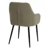 Armchair SHELLY Teddy fabric Pistachio green color and Black Metal legs 57x55x87Hcm. Armchair SHELLY Teddy fabric Pistachio green color and Black Metal legs 57x55x87Hcm.