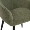 Armchair SHELLY Teddy fabric Pistachio green color and Black Metal legs 57x55x87Hcm. Armchair SHELLY Teddy fabric Pistachio green color and Black Metal legs 57x55x87Hcm.