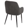 Armchair SHELLY Teddy fabric Grey with Black Metal legs 57x55x87Hcm. Armchair SHELLY Teddy fabric Grey with Black Metal legs 57x55x87Hcm.