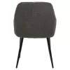 Armchair SHELLY Teddy fabric Grey with Black Metal legs 57x55x87Hcm. Armchair SHELLY Teddy fabric Grey with Black Metal legs 57x55x87Hcm.
