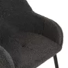 Armchair SHELLY Teddy fabric Grey with Black Metal legs 57x55x87Hcm. Armchair SHELLY Teddy fabric Grey with Black Metal legs 57x55x87Hcm.