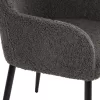 Armchair SHELLY Teddy fabric Grey with Black Metal legs 57x55x87Hcm. Armchair SHELLY Teddy fabric Grey with Black Metal legs 57x55x87Hcm.