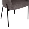 Chair-Armchair WOLF Boucle fabric Grey and Black Metal legs 58x58x80Hcm. Chair-Armchair WOLF Boucle fabric Grey and Black Metal legs 58x58x80Hcm.