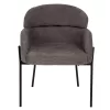 Chair-Armchair WOLF Boucle fabric Grey and Black Metal legs 58x58x80Hcm. Chair-Armchair WOLF Boucle fabric Grey and Black Metal legs 58x58x80Hcm.