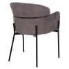 Chair-Armchair WOLF Boucle fabric Grey and Black Metal legs 58x58x80Hcm. Chair-Armchair WOLF Boucle fabric Grey and Black Metal legs 58x58x80Hcm.