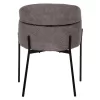Chair-Armchair WOLF Boucle fabric Grey and Black Metal legs 58x58x80Hcm. Chair-Armchair WOLF Boucle fabric Grey and Black Metal legs 58x58x80Hcm.