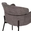 Chair-Armchair WOLF Boucle fabric Grey and Black Metal legs 58x58x80Hcm. Chair-Armchair WOLF Boucle fabric Grey and Black Metal legs 58x58x80Hcm.
