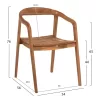 Armchair DEUS Teak Wood 54x56x76Hcm.