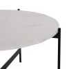 Τραπεζάκι σαλονιού C9588.05 MDF Λευκό Μάρμαρο και Μαύρη Μεταλλική Βάση Φ80x45Υεκ. Τραπεζάκι σαλονιού C9588.05 MDF Λευκό Μάρμαρο και Μαύρη Μεταλλική Βάση Φ80x45Υεκ.