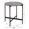 Coffee Table C9589.02 MDF Grey Marble and Black Metal Base Φ50x55Hcm Coffee Table C9589.02 MDF Grey Marble and Black Metal Base Φ50x55Hcm