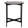 Coffee Table C9589.02 MDF Grey Marble and Black Metal Base Φ50x55Hcm Coffee Table C9589.02 MDF Grey Marble and Black Metal Base Φ50x55Hcm