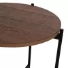 Τραπεζάκι σαλονιού C9589.04 MDF Καρυδί και Μαύρη Μεταλλική Βάση Φ50x55Υεκ. Τραπεζάκι σαλονιού C9589.04 MDF Καρυδί και Μαύρη Μεταλλική Βάση Φ50x55Υεκ.