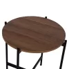 Τραπεζάκι σαλονιού C9589.04 MDF Καρυδί και Μαύρη Μεταλλική Βάση Φ50x55Υεκ. Τραπεζάκι σαλονιού C9589.04 MDF Καρυδί και Μαύρη Μεταλλική Βάση Φ50x55Υεκ.