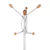 FLOOR STANDING HANGER  METALLIC IN WHITE COLOR-7 HANGING POSITIONS 41x41x176Hcm. FLOOR STANDING HANGER  METALLIC IN WHITE COLOR-7 HANGING POSITIONS 41x41x176Hcm.