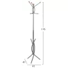 FLOOR STANDING HANGER  METALLIC IN SILVER COLOR-7 HANGING POSITIONS 41x41x176Hcm. FLOOR STANDING HANGER  METALLIC IN SILVER COLOR-7 HANGING POSITIONS 41x41x176Hcm.