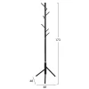 FLOOR STANDING HANGER  METALLIC IN BLACK COLOR-8 HANGING POSITIONS 48x48x173Hcm. FLOOR STANDING HANGER  METALLIC IN BLACK COLOR-8 HANGING POSITIONS 48x48x173Hcm.