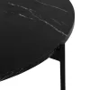 Coffee Table C9588.01 MDF Black Marble and Black Metal Base Φ80x45Ycm Coffee Table C9588.01 MDF Black Marble and Black Metal Base Φ80x45Ycm