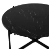 Coffee Table C9588.01 MDF Black Marble and Black Metal Base Φ80x45Ycm Coffee Table C9588.01 MDF Black Marble and Black Metal Base Φ80x45Ycm