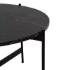 Coffee Table C9588.01 MDF Black Marble and Black Metal Base Φ80x45Ycm Coffee Table C9588.01 MDF Black Marble and Black Metal Base Φ80x45Ycm