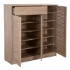 SHOE CABINET PROBY  MELAMINE IN SONOMA 120x37,5x121,5Hcm.
