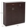 SHOE CABINET PROBY  MELAMINE IN WENGE 120x37,5x121,5Hcm.