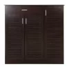 SHOE CABINET PROBY  MELAMINE IN WENGE 120x37,5x121,5Hcm.
