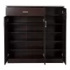 SHOE CABINET PROBY  MELAMINE IN WENGE 120x37,5x121,5Hcm.