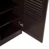 SHOE CABINET PROBY  MELAMINE IN WENGE 120x37,5x121,5Hcm.