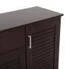 SHOE CABINET PROBY  MELAMINE IN WENGE 120x37,5x121,5Hcm.