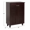 SHOE CABINET PROLLY MELAMINE IN WENGE-2 DOORS-4 SHELVES 60x34x88Hcm. SHOE CABINET PROLLY MELAMINE IN WENGE-2 DOORS-4 SHELVES 60x34x88Hcm.