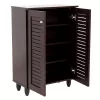 SHOE CABINET PROLLY MELAMINE IN WENGE-2 DOORS-4 SHELVES 60x34x88Hcm. SHOE CABINET PROLLY MELAMINE IN WENGE-2 DOORS-4 SHELVES 60x34x88Hcm.
