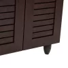 SHOE CABINET PROLLY MELAMINE IN WENGE-2 DOORS-4 SHELVES 60x34x88Hcm. SHOE CABINET PROLLY MELAMINE IN WENGE-2 DOORS-4 SHELVES 60x34x88Hcm.