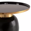 Coffee Tables FRYNX Set of 2 pcs Metal Black and Gold Φ60x46.5H and Φ50x41.5H cm.